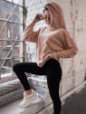 BLUZA WELUR LUX RÓŻOWA DMF