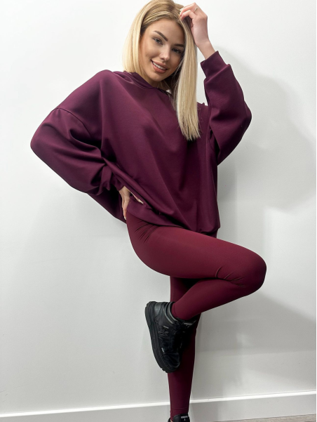 LEGGINSY BURGUNDOWE DMF