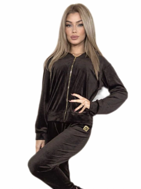 KOMPLET WELUROWY CZEKOLADA DMF