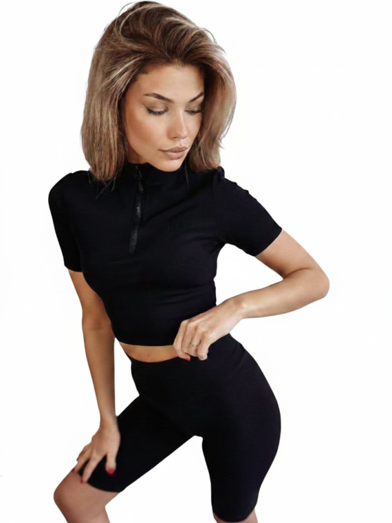 KRÓTKIE LEGGINSY CZARNE DMF