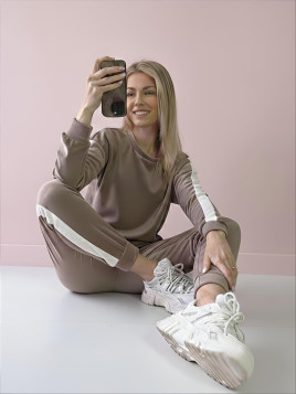 DRES WELUROWY BEŻOWY TUTTI