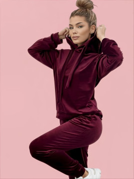 KOMPLET WELUROWY BURGUNDOWY VIBES