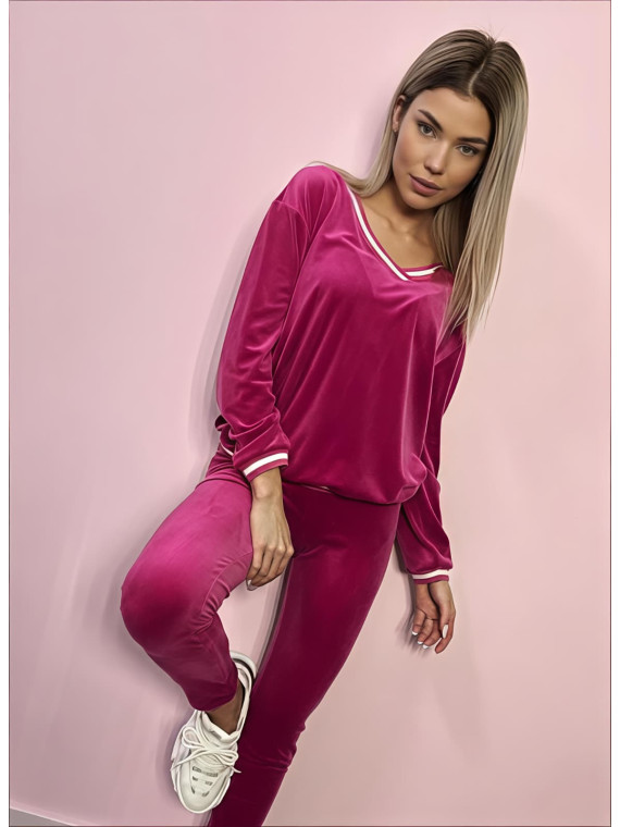 KOMPLET WELUROWY RÓŻOWY DUO