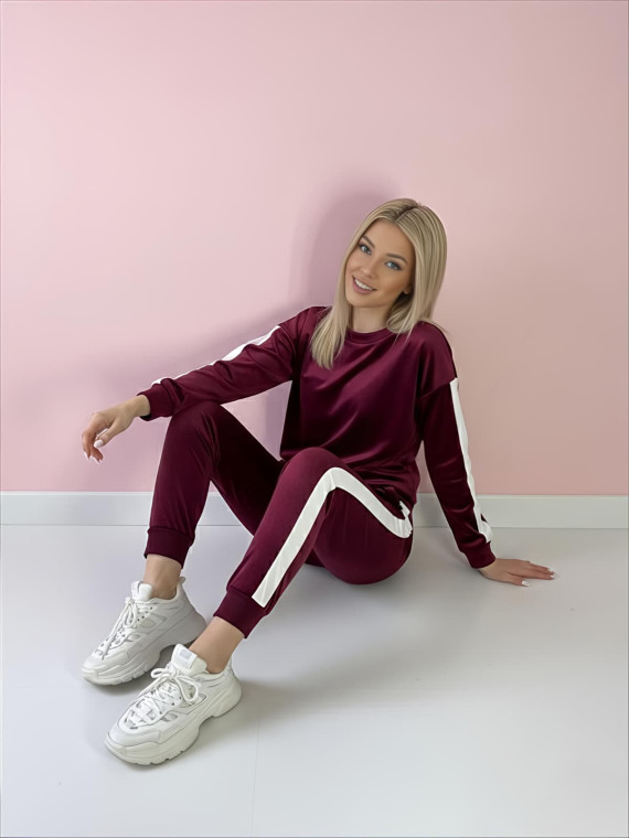 DRES WELUROWY BURGUNDOWY TUTTI