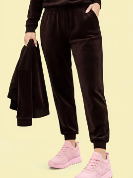 SPODNIE WELUROWE CZEKOLADOWE VIBE