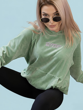 BLUZA WELUR LUX MIĘTOWA DMF