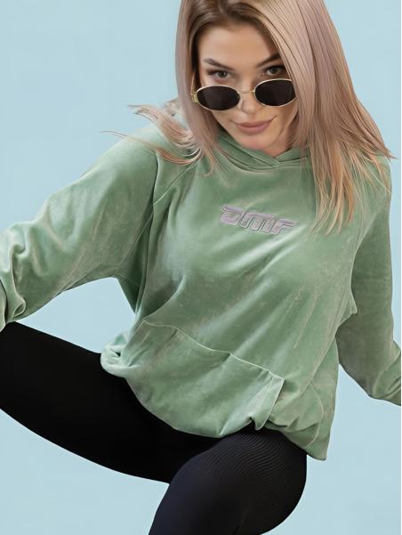 BLUZA WELUR LUX MIĘTOWA DMF