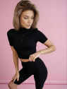 KRÓTKIE LEGGINSY CZARNE DMF