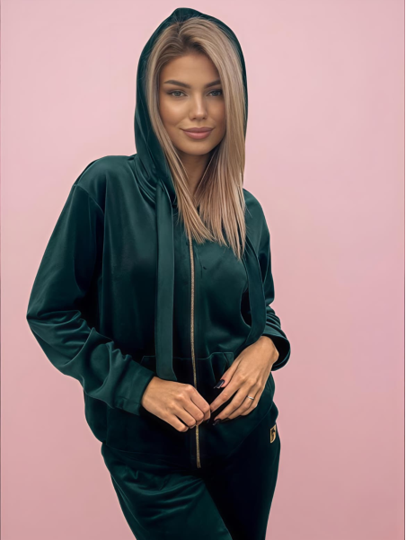 KOMPLET WELUROWY BUTELKOWA ZIELEŃ DMF