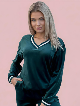 DRES WELUROWY  BUTELKOWA ZIELEŃ DUO