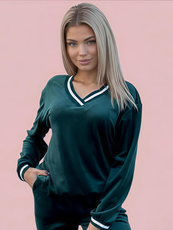 DRES WELUROWY  BUTELKOWA ZIELEŃ DUO