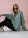 BLUZA OVERSIZE Z KAPTUREM PISTACJA DMF