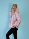 BLUZA OVERSIZE Z KAPTUREM RÓŻOWA DMF