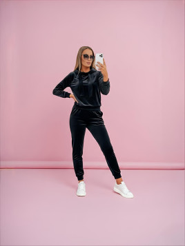 DRES WELUROWY CZARNY DMF