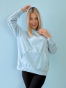 BLUZA WELUR LUX BABY BLUE DMF