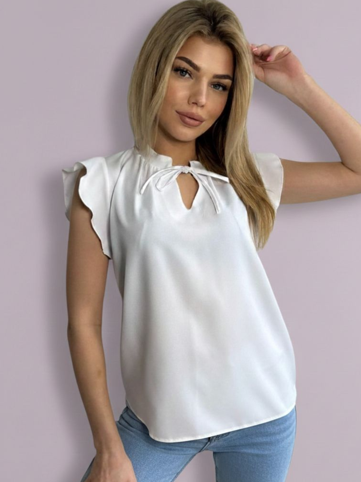 Bluzka motylek biała