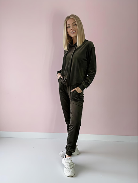 KOMPLET WELUROWY KHAKI VIBES