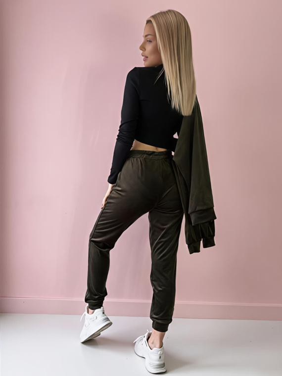 KOMPLET WELUROWY KHAKI VIBES