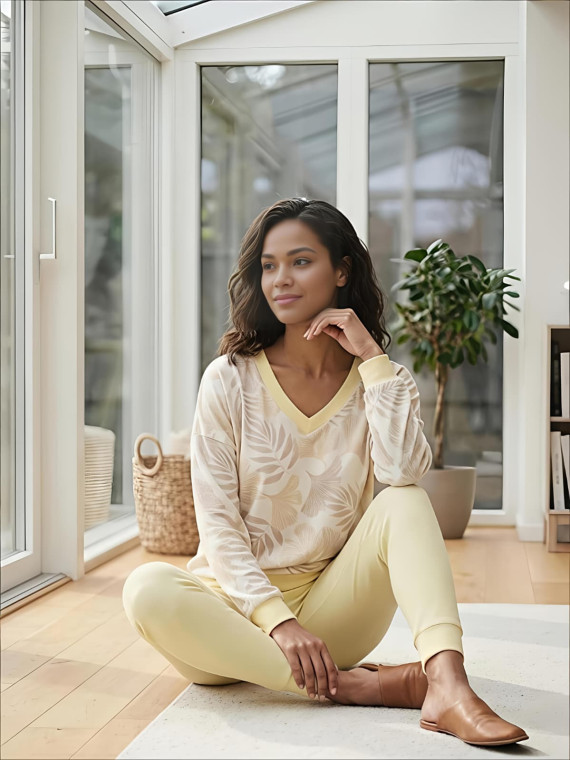 DRES WELUROWY ŻÓŁTY PRINT