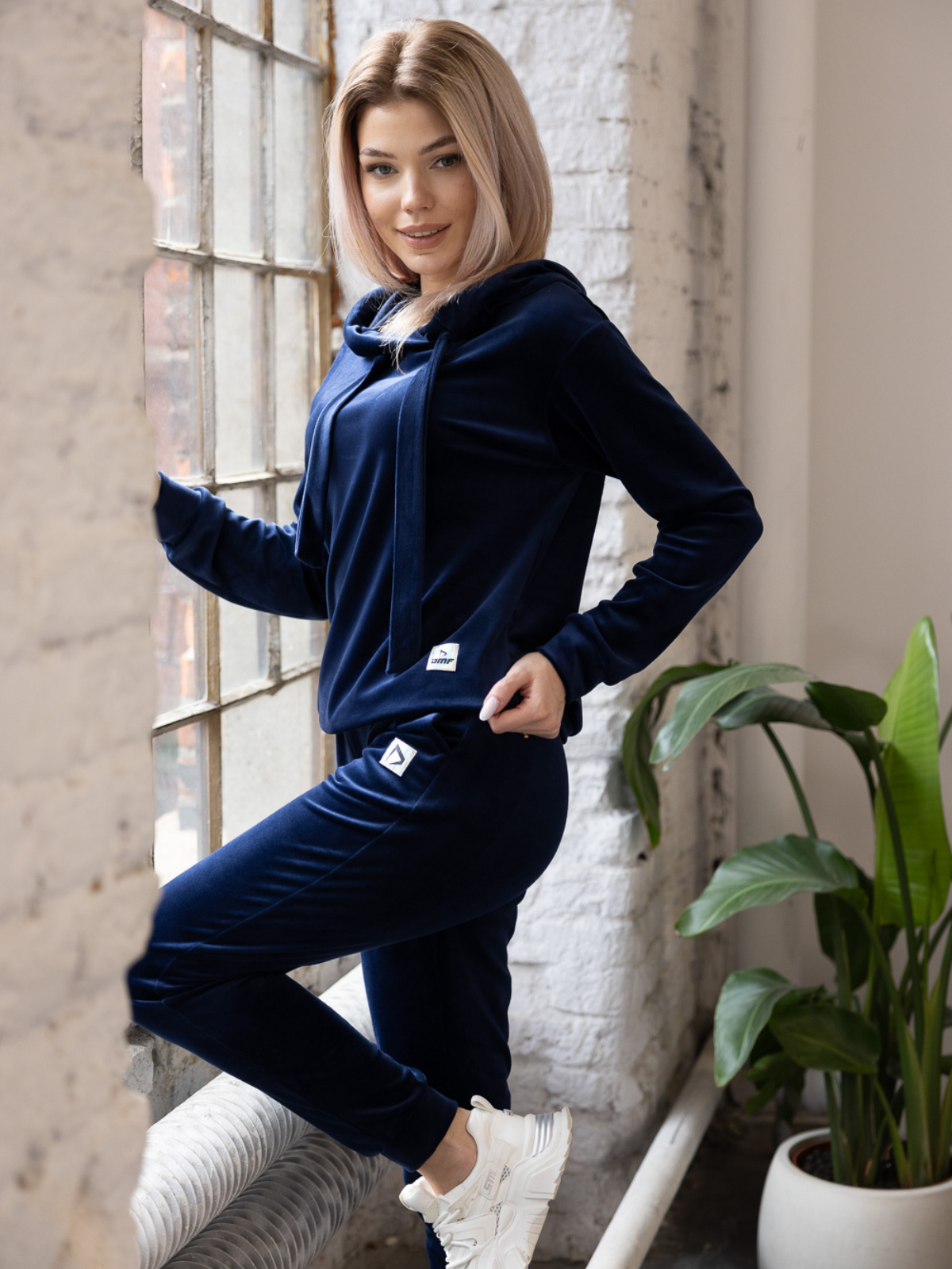 KOMPLET WELUROWY GRANATOWY DMF