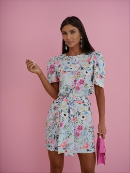 SUKIENKA FLOWER BŁĘKITNA
