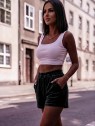 WELUROWE CZARNE SPODENKI DMF