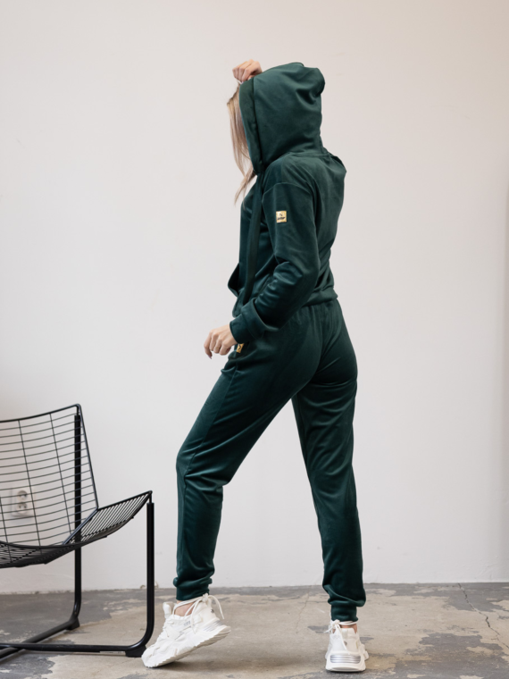 KOMPLET WELUROWY BUTELKOWA ZIELEŃ DMF