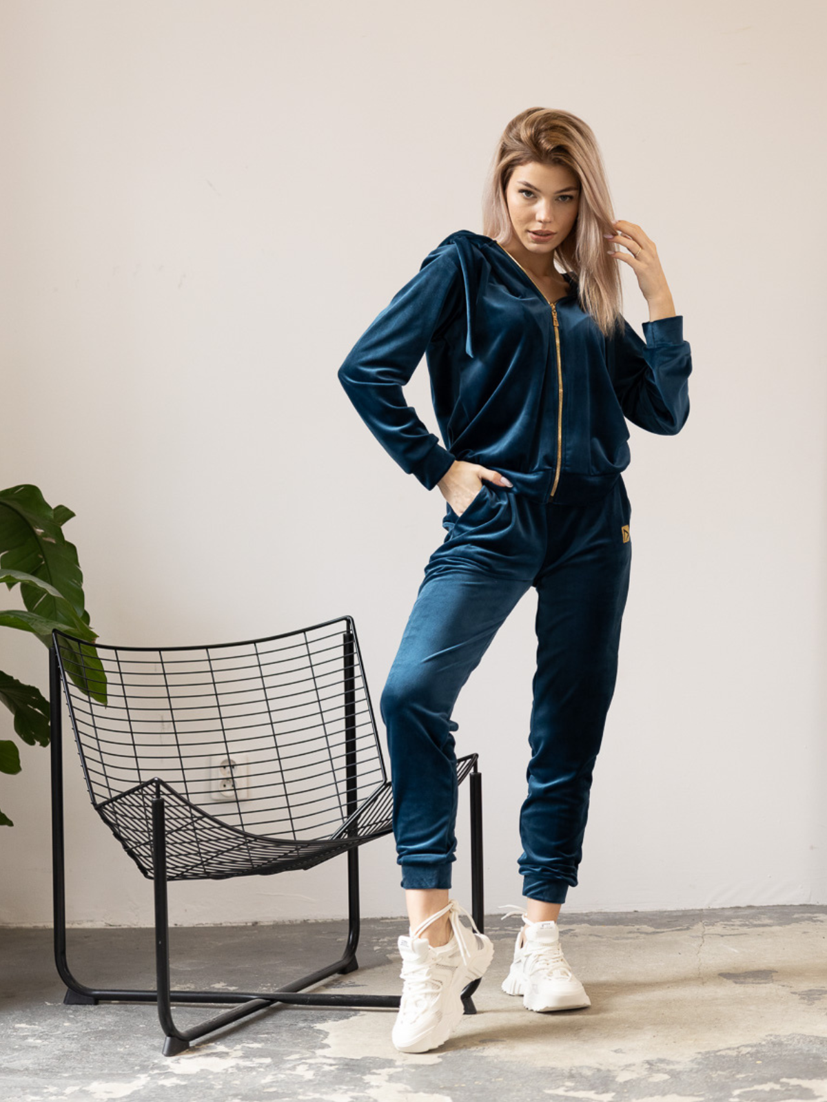 KOMPLET ROZPINANY WELUROWY MORSKI DMF